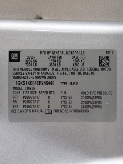 2014 GMC Yukon XL SLT 1500