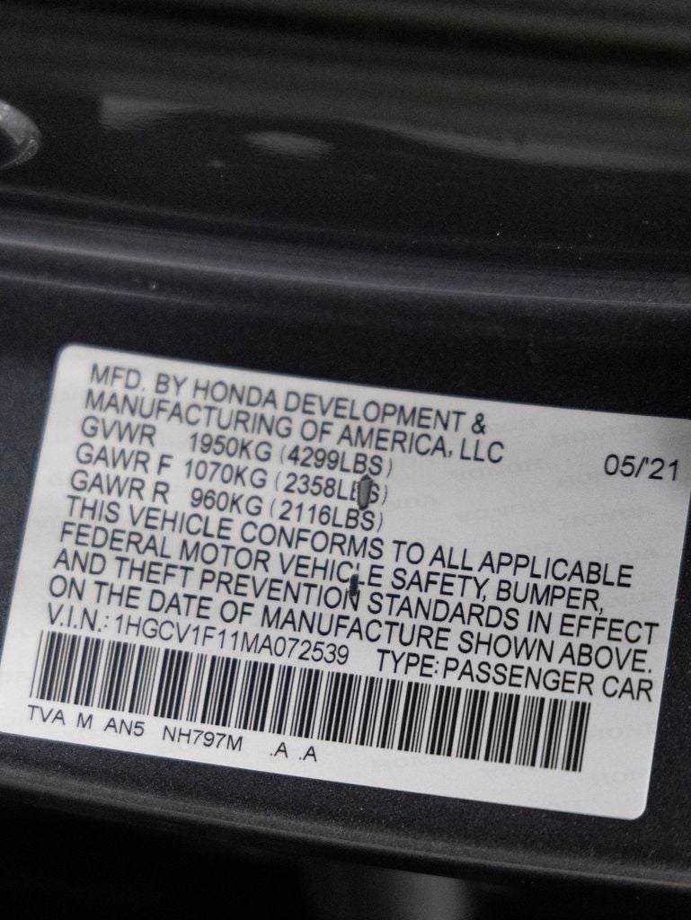 2021 Honda Accord LX