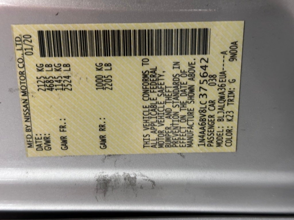 2020 Nissan Maxima 3.5 S