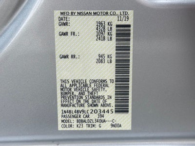 2020 Nissan Altima 2.5 S