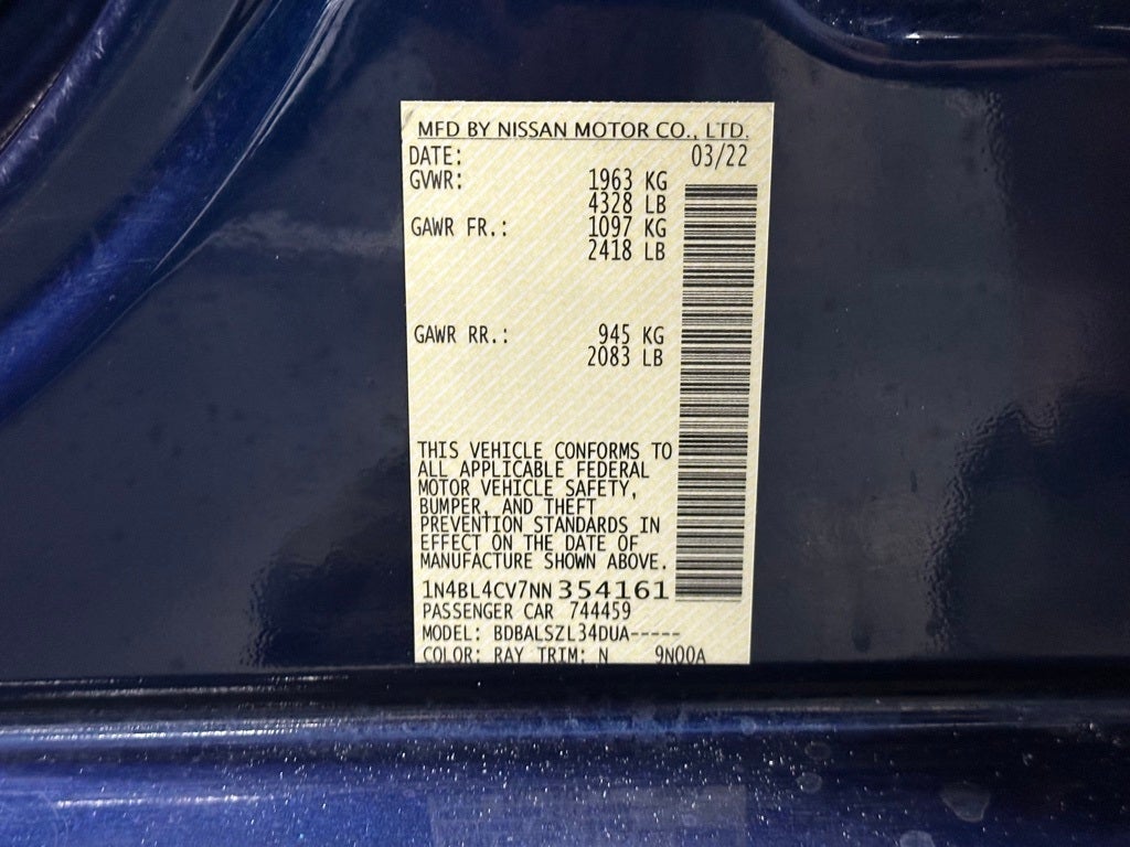 2022 Nissan Altima 2.5 SR