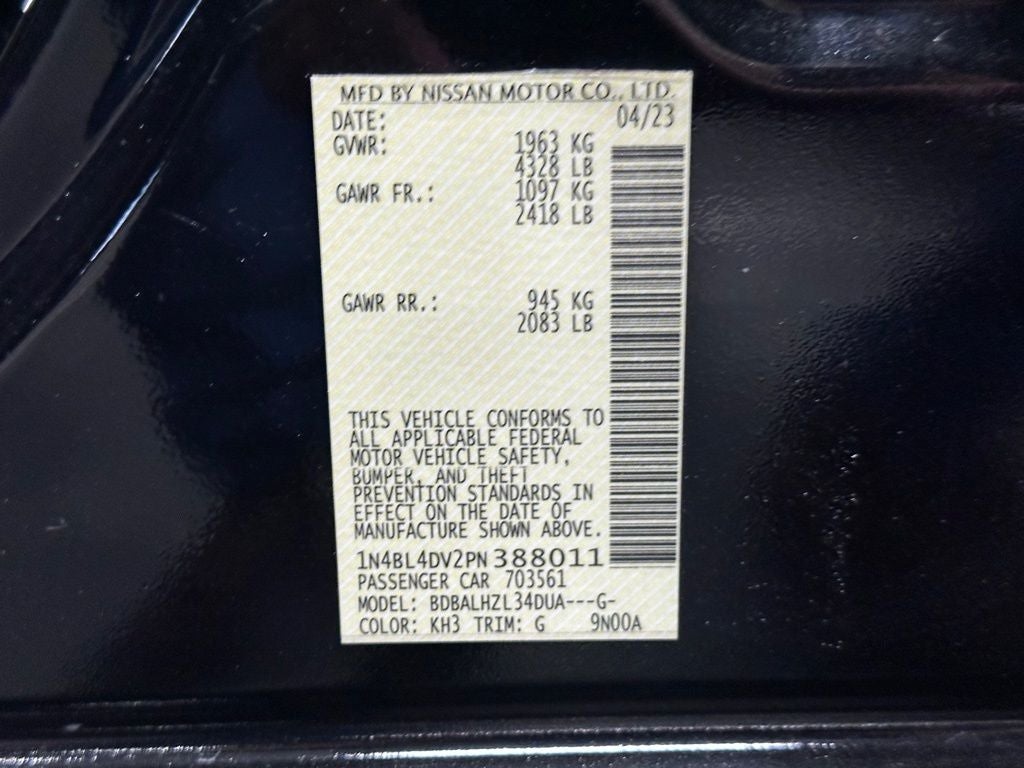 2023 Nissan Altima 2.5 SV