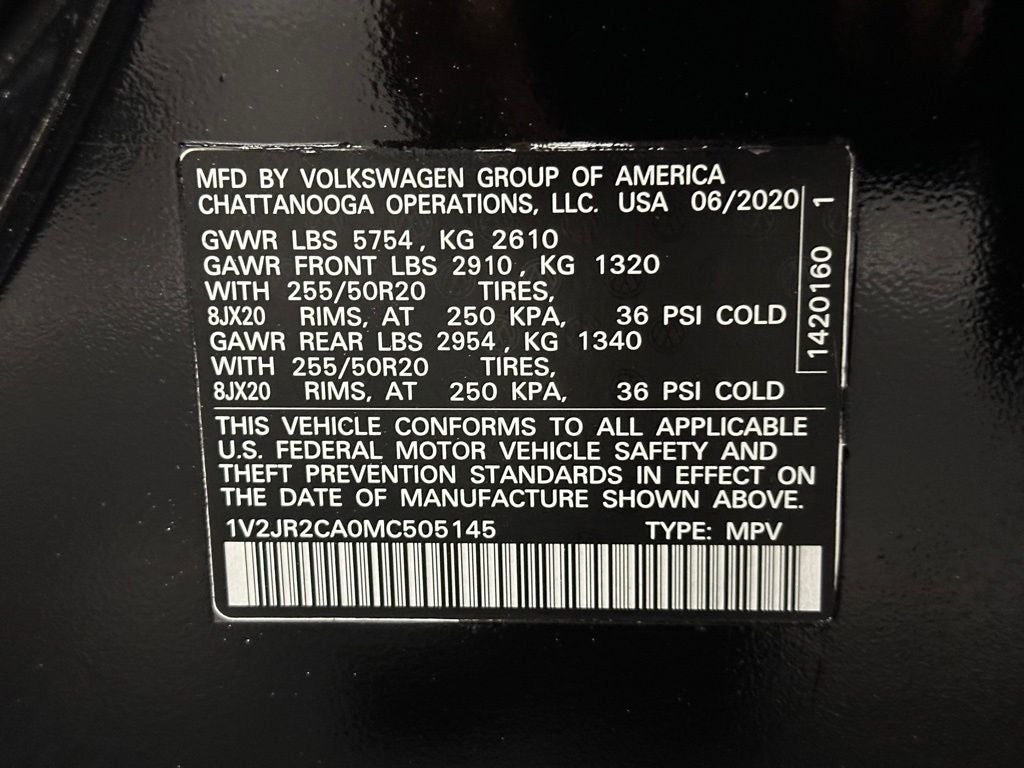 2021 Volkswagen Atlas 3.6L V6 SE w/Technology