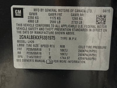 2015 Chevrolet Equinox LT 1LT