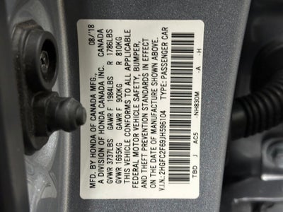 2018 Honda Civic LX w/Honda Sensing
