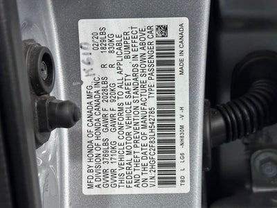 2020 Honda Civic Sport