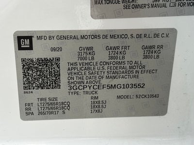 2021 Chevrolet Silverado 1500 Custom Trail Boss