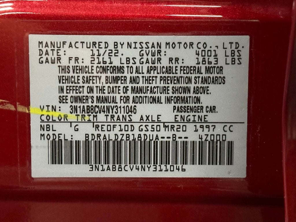 2022 Nissan Sentra SV