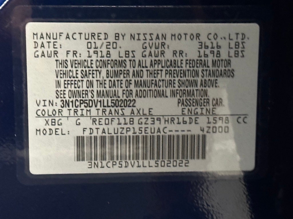 2020 Nissan Kicks SR