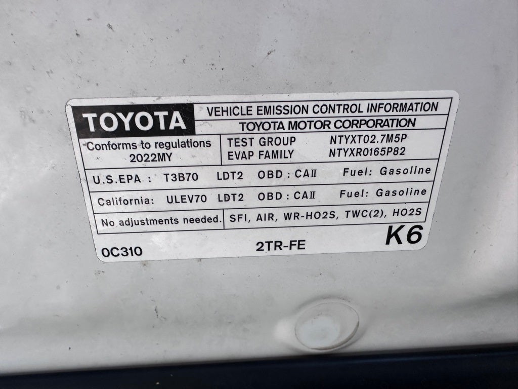 2022 Toyota Tacoma SR