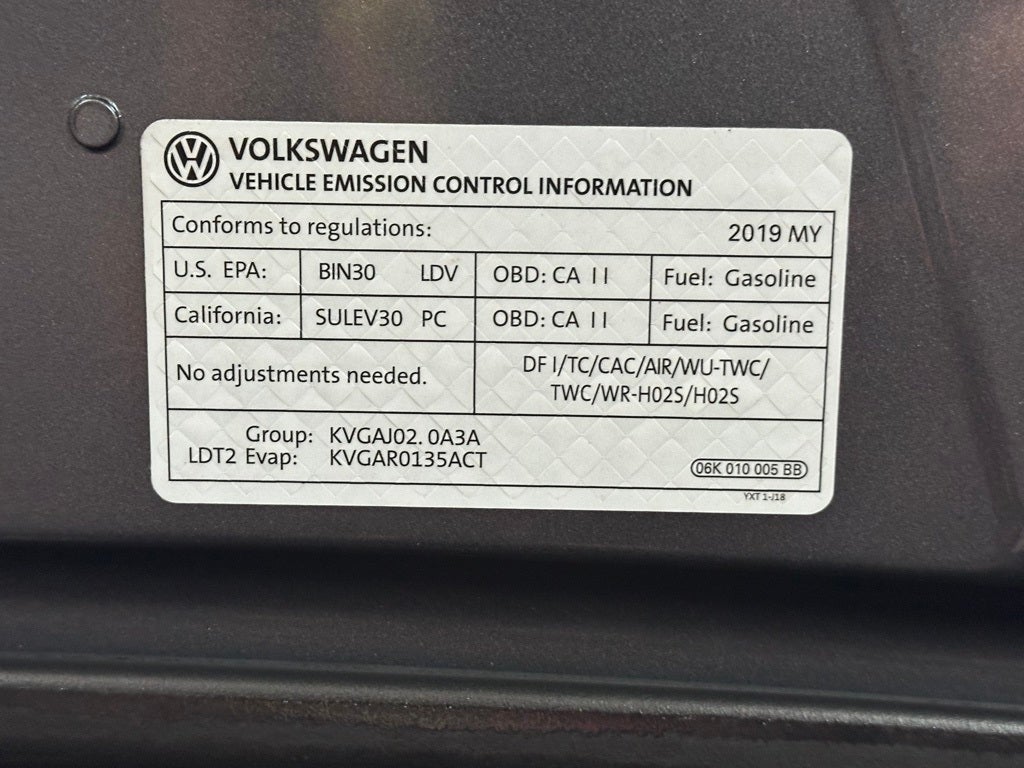2019 Volkswagen Tiguan 2.0T S