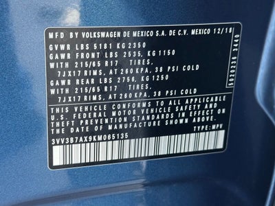 2019 Volkswagen Tiguan 2.0T SE