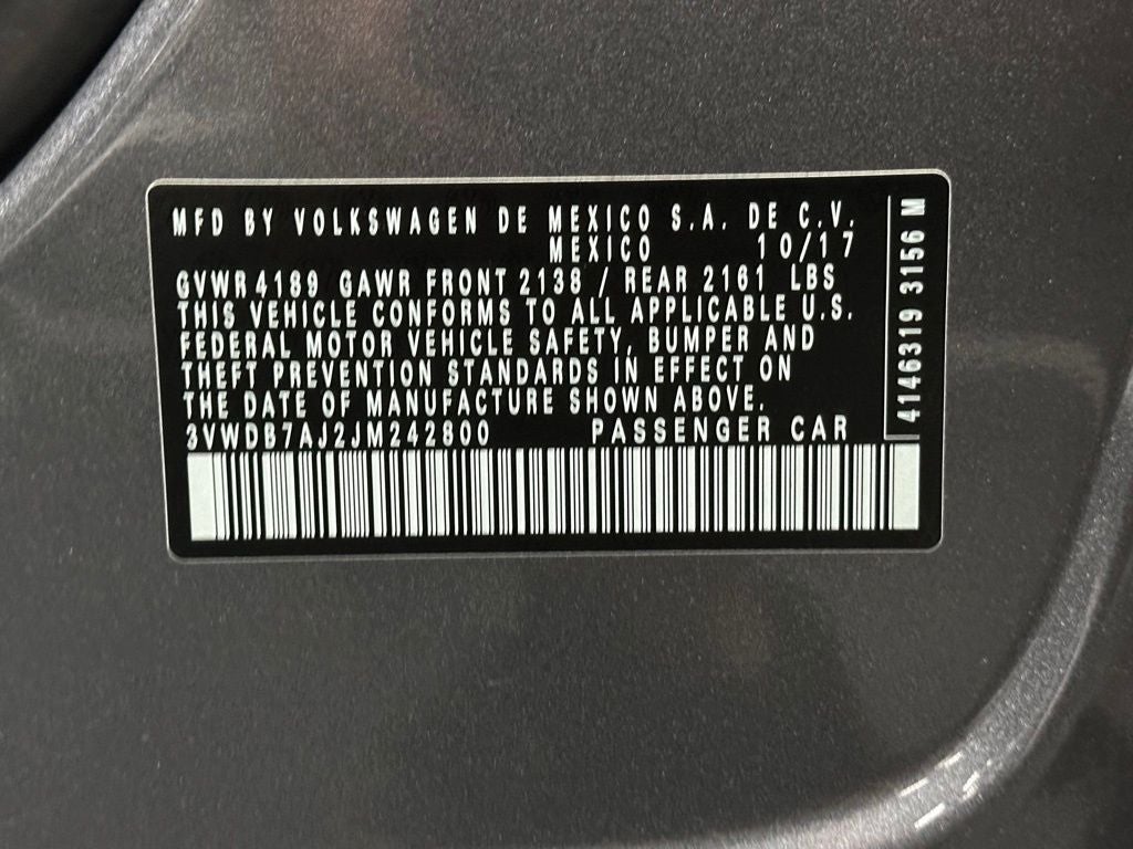 2018 Volkswagen Jetta 1.4T SE