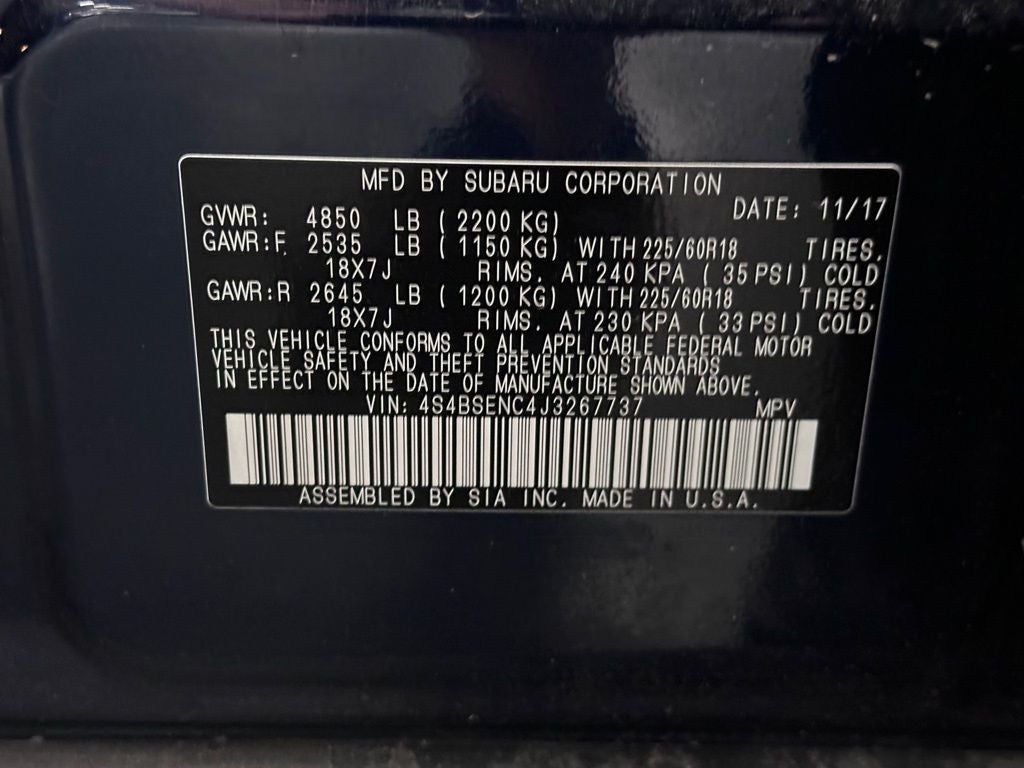 2018 Subaru Outback 3.6R Limited