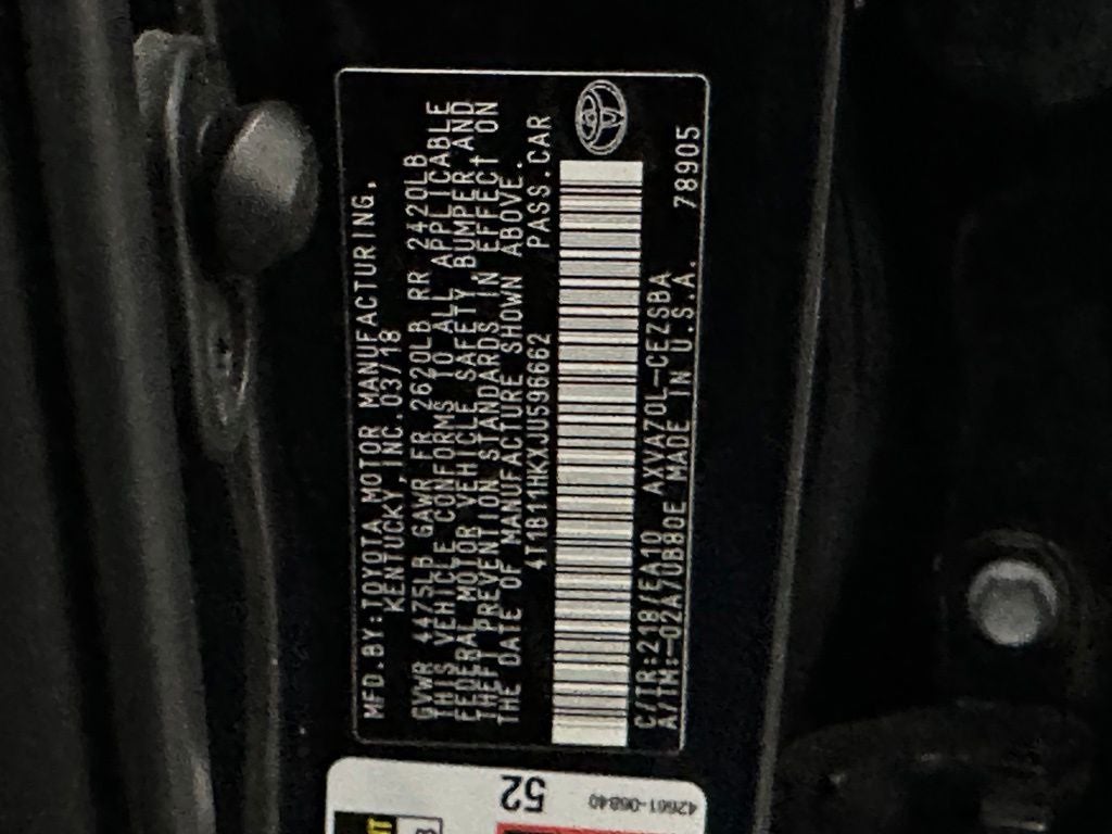2018 Toyota Camry SE