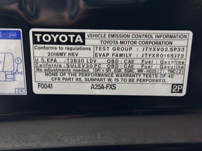 2018 Toyota Camry Hybrid XLE