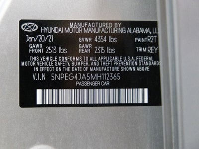 2021 Hyundai Sonata SE