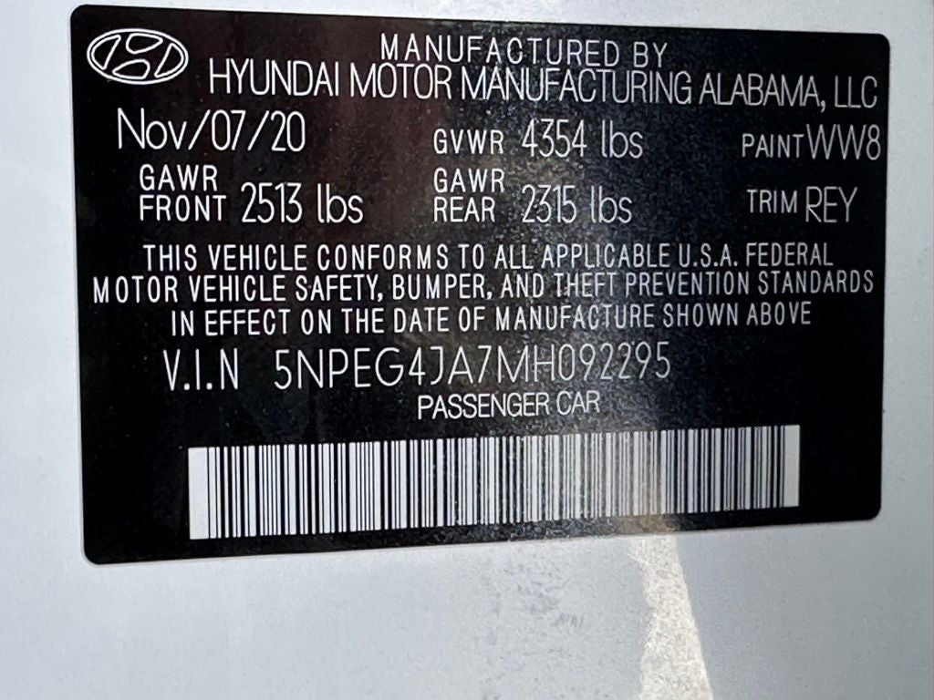 2021 Hyundai Sonata SE