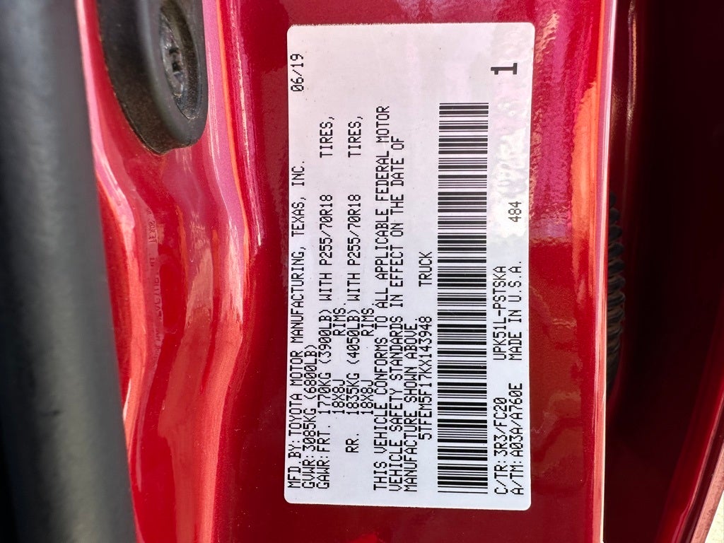 2019 Toyota Tundra SR5 4.6L V8