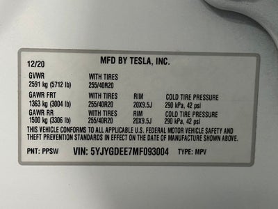 2021 Tesla Model Y Long Range