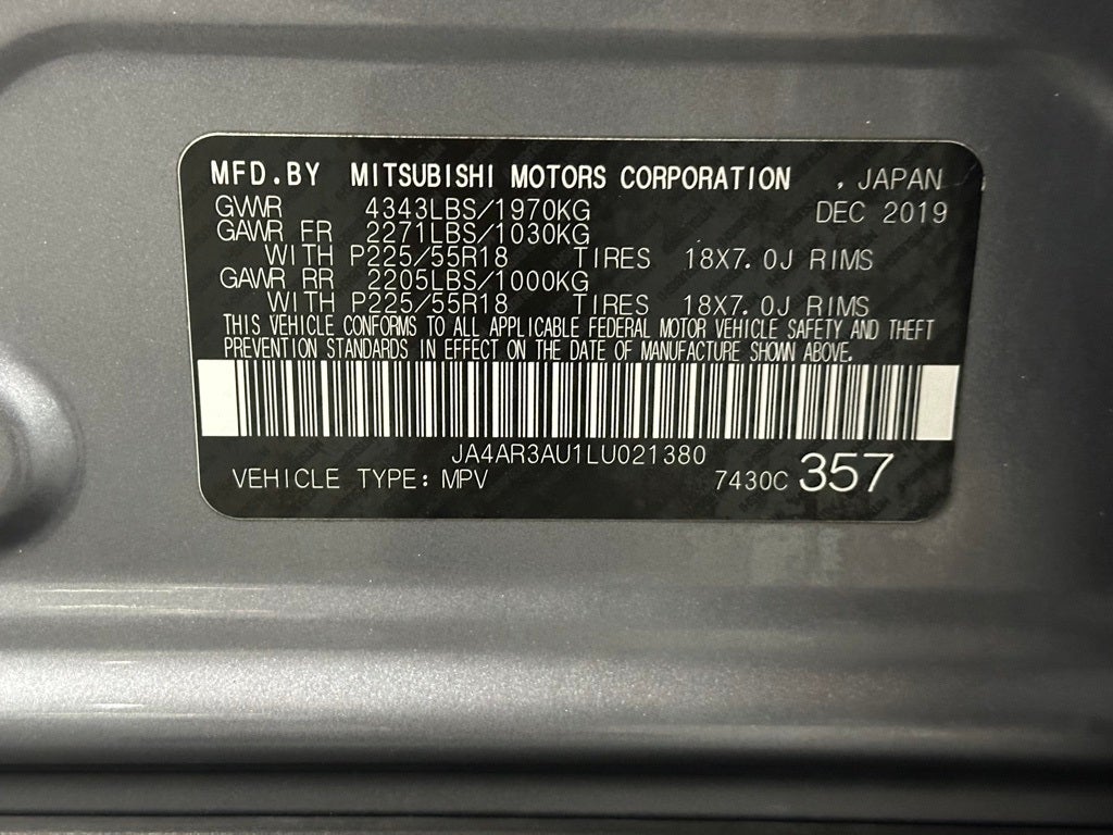 2020 Mitsubishi Outlander Sport 2.0 SE