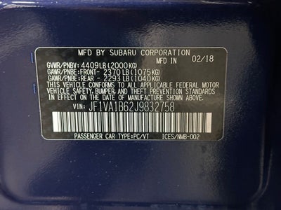 2018 Subaru WRX Premium
