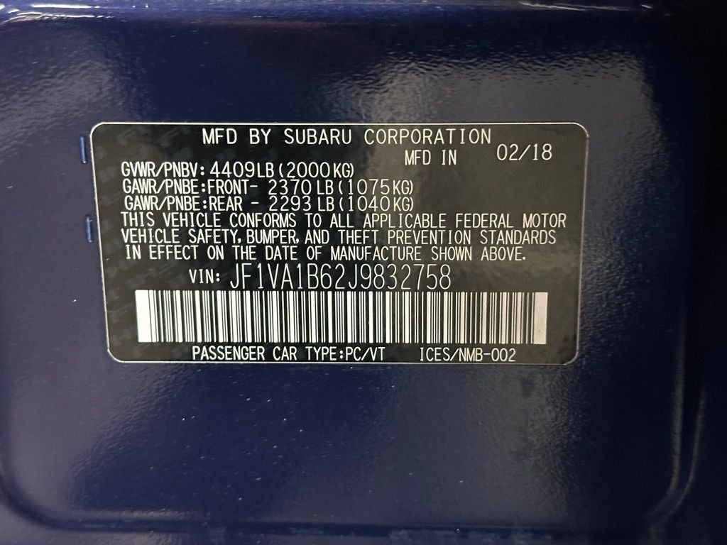 2018 Subaru WRX Premium