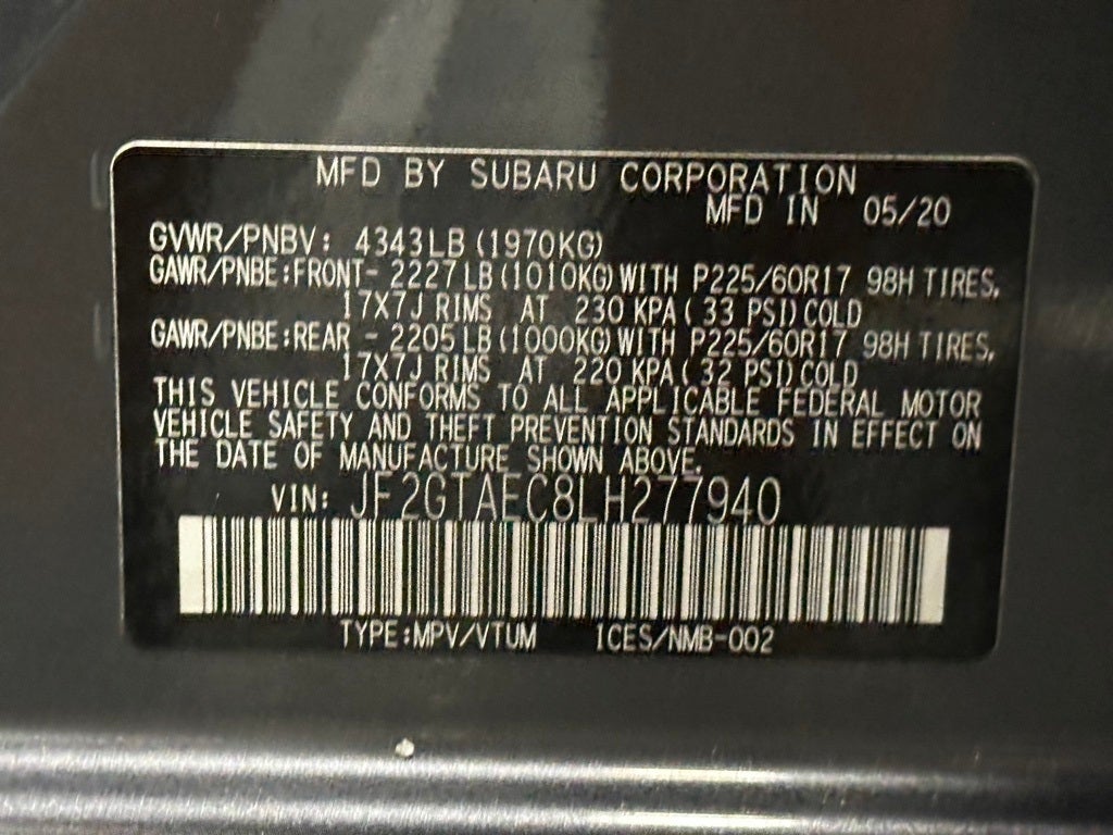 2020 Subaru Crosstrek Premium