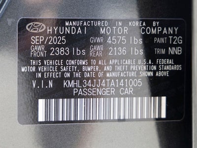 2026 Hyundai Sonata Hybrid SEL