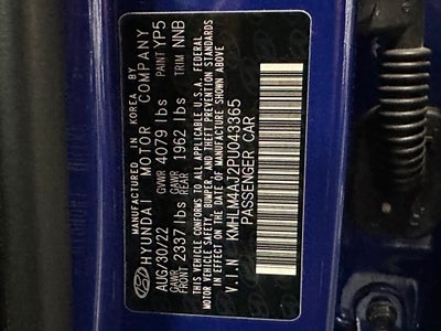 2023 Hyundai Elantra Hybrid Blue