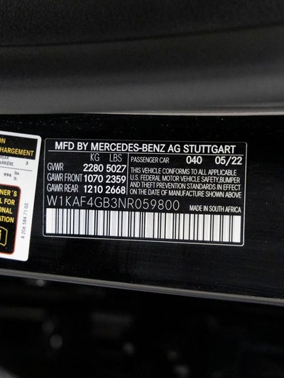 2022 Mercedes-Benz C-Class C 300