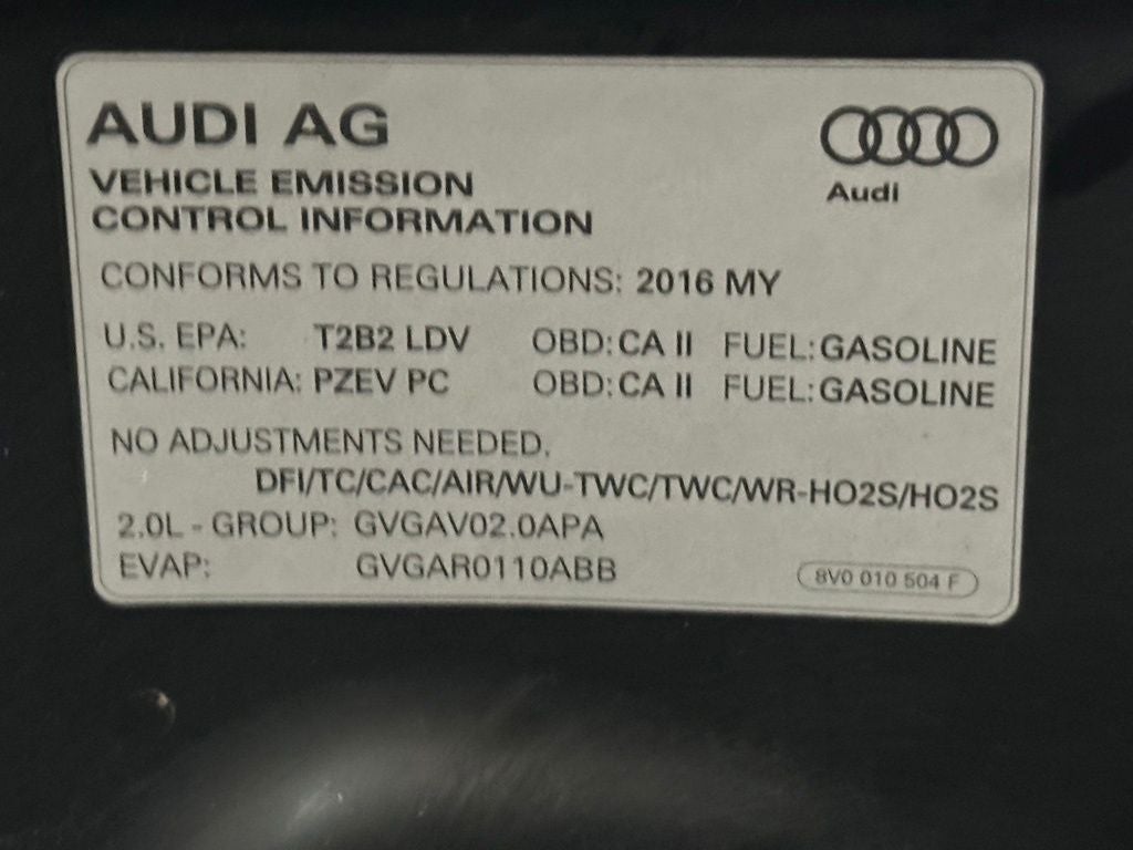 2016 Audi A3 2.0T Premium quattro
