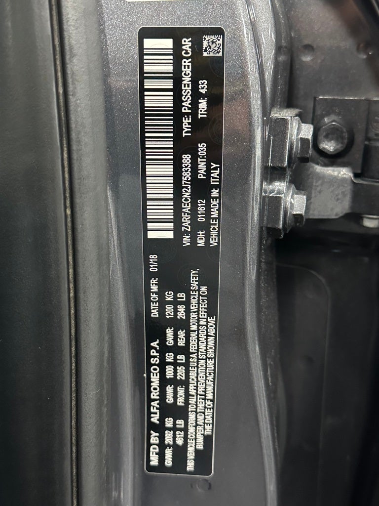 2018 Alfa Romeo Giulia Ti