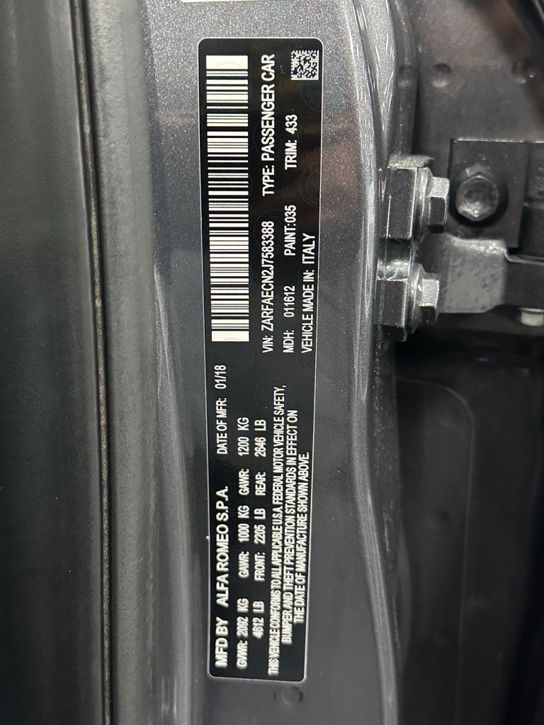 2018 Alfa Romeo Giulia Ti
