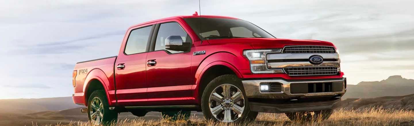 image a red Ford F-150